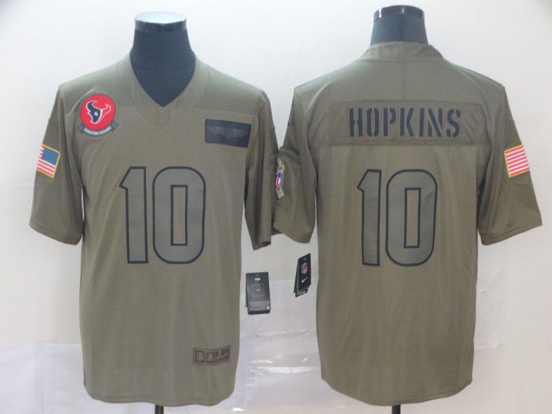 Men Houston Texans #10 Hopkins Nike Camo 2019 Salute to Service Limited NFL Jerseys->houston texans->NFL Jersey